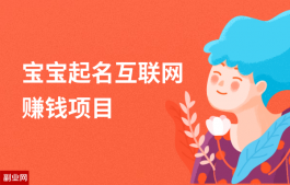 分享一个做宝宝起名的互联网创业赚钱项目